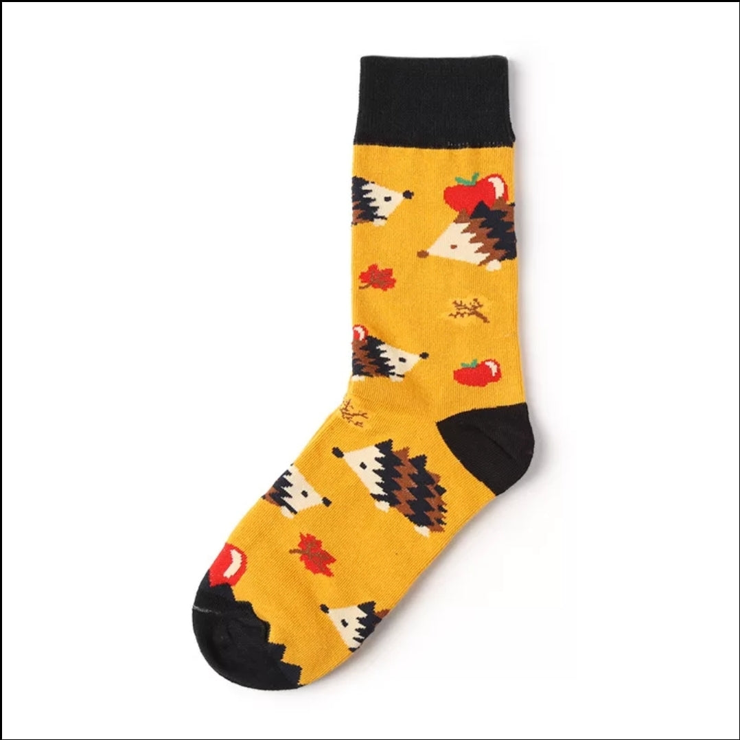 Hedgehog Apple Socks