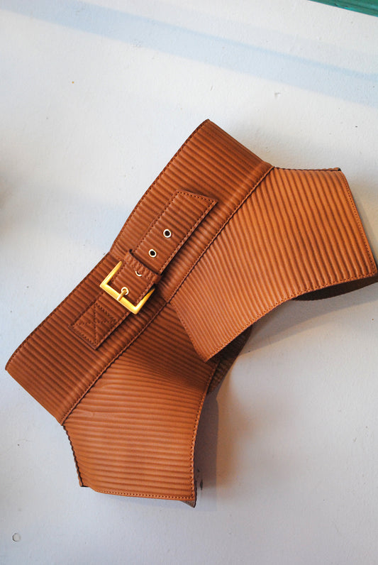 Extra Wide Belt with Gold Buckle