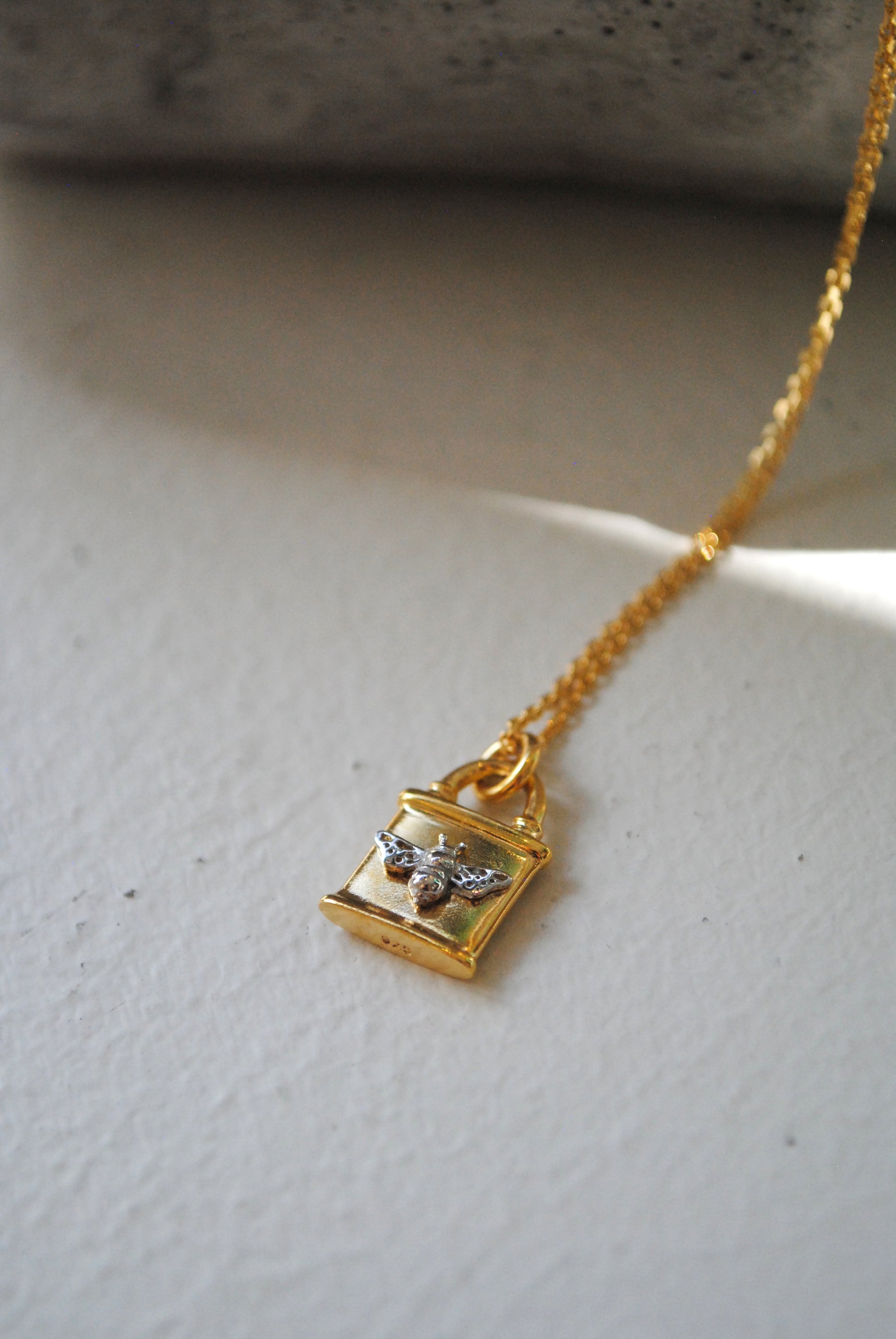 Lock with Bee Necklace