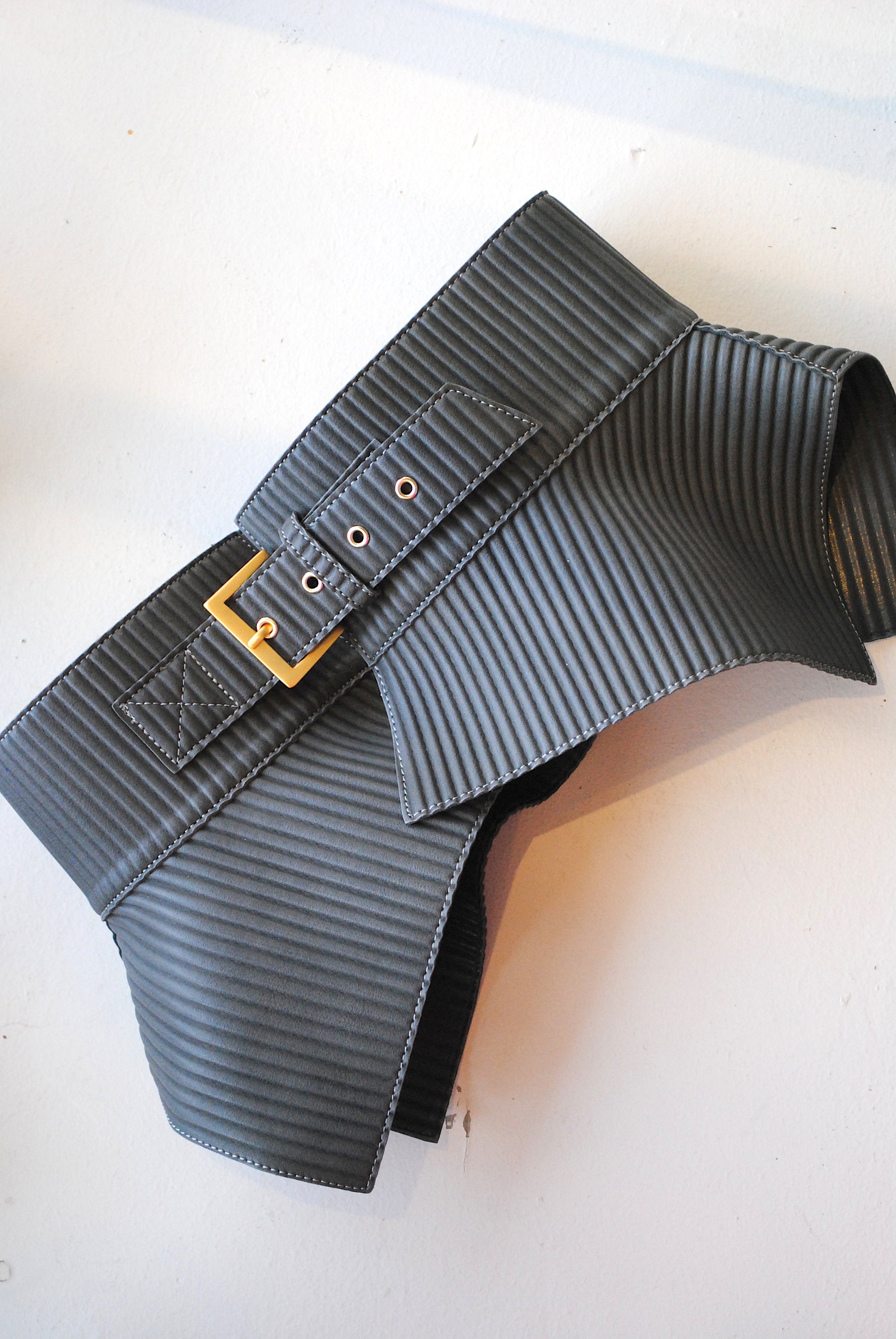 Extra Wide Belt with Gold Buckle