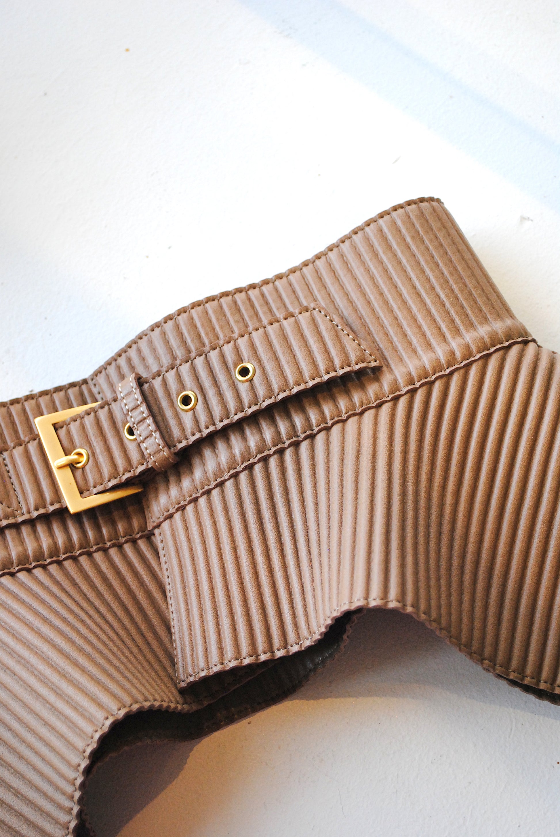 Extra Wide Belt with Gold Buckle