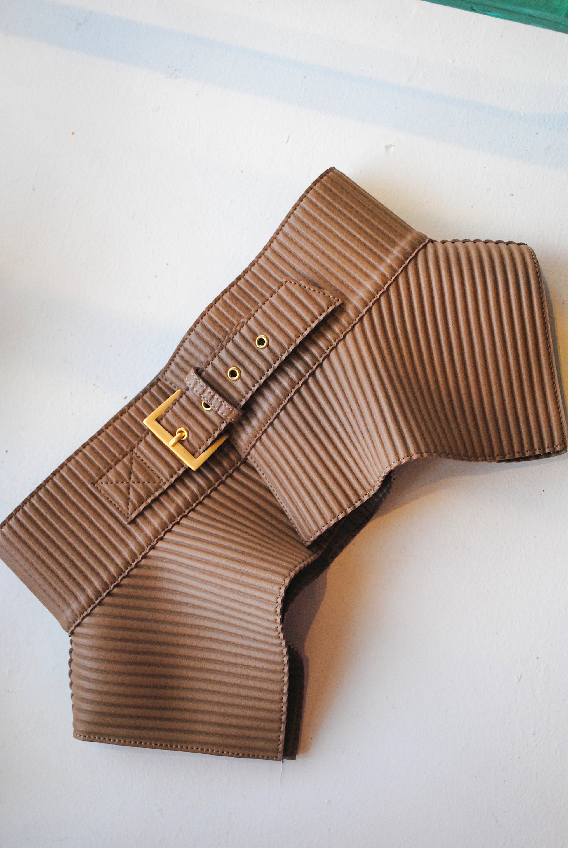 Extra Wide Belt with Gold Buckle
