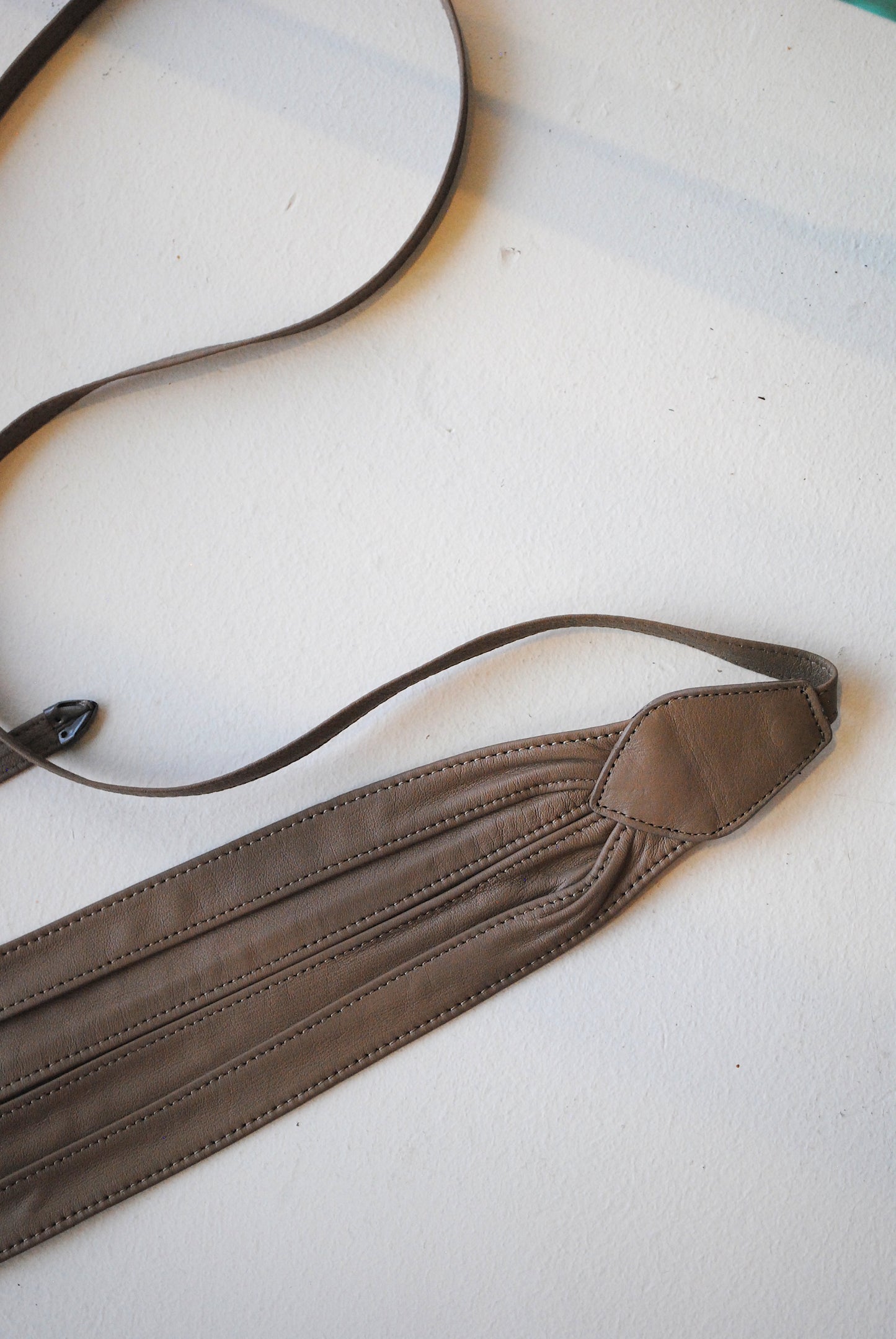 Wide Pleated Tie Belt
