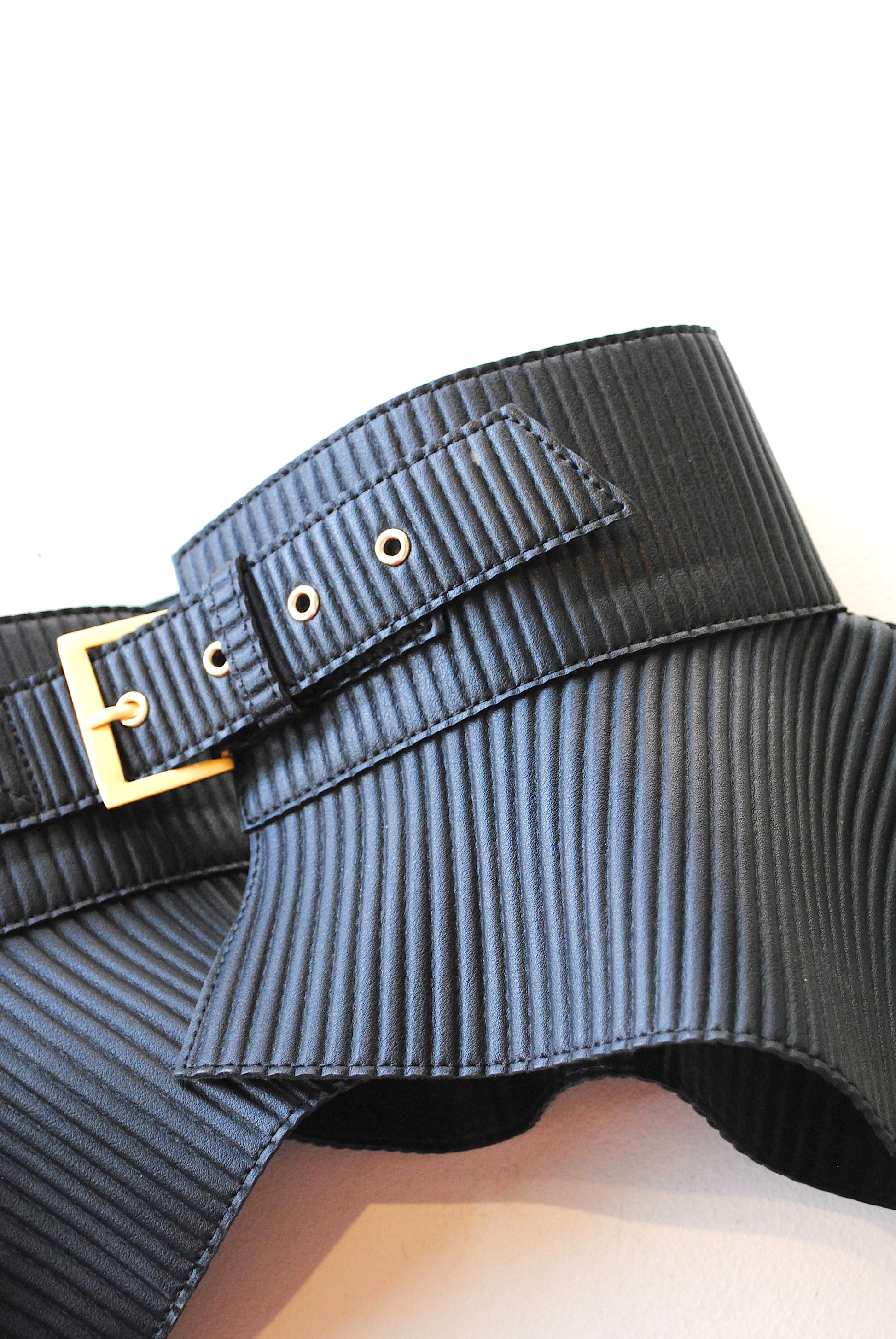 Extra Wide Belt with Gold Buckle