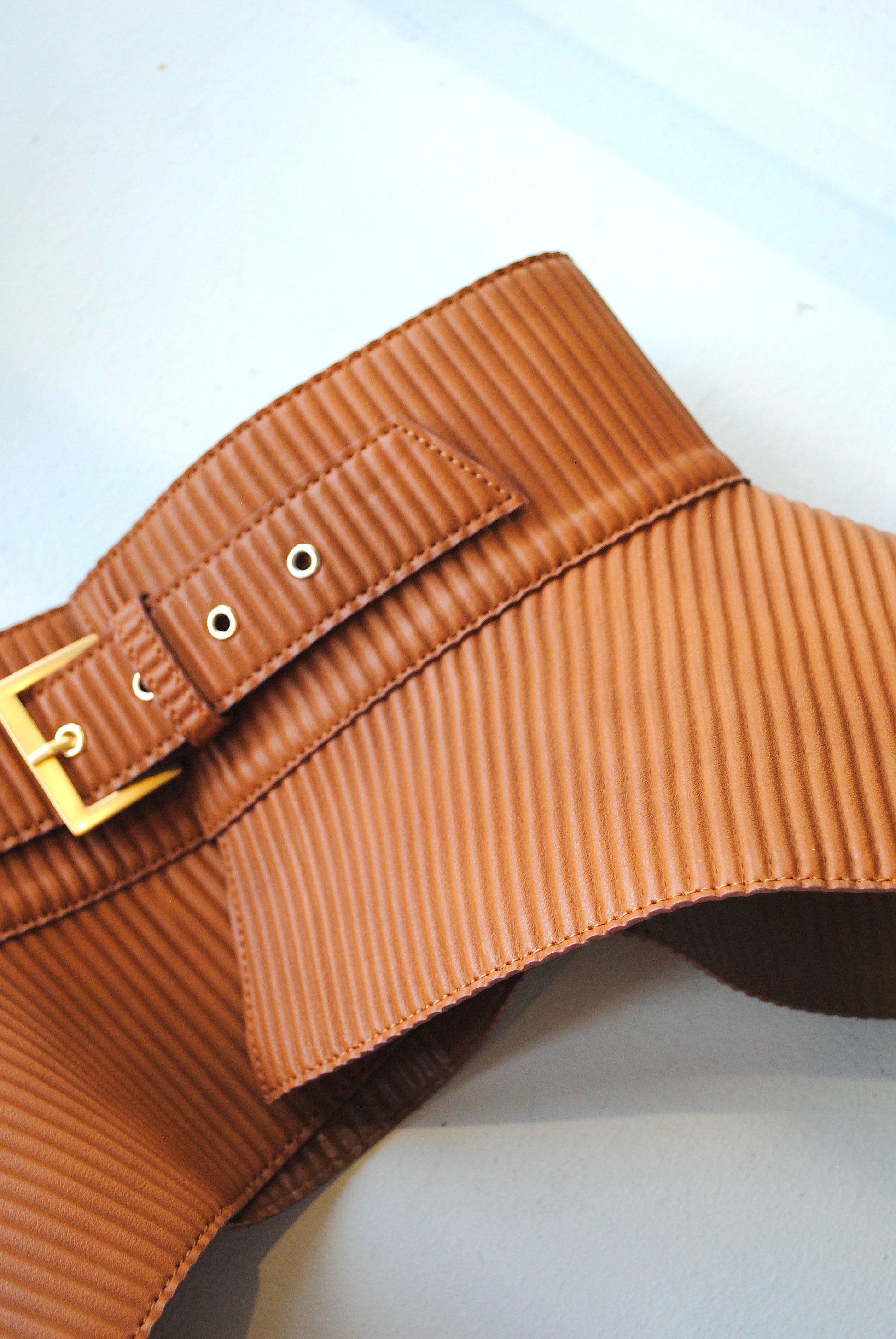 Extra Wide Belt with Gold Buckle