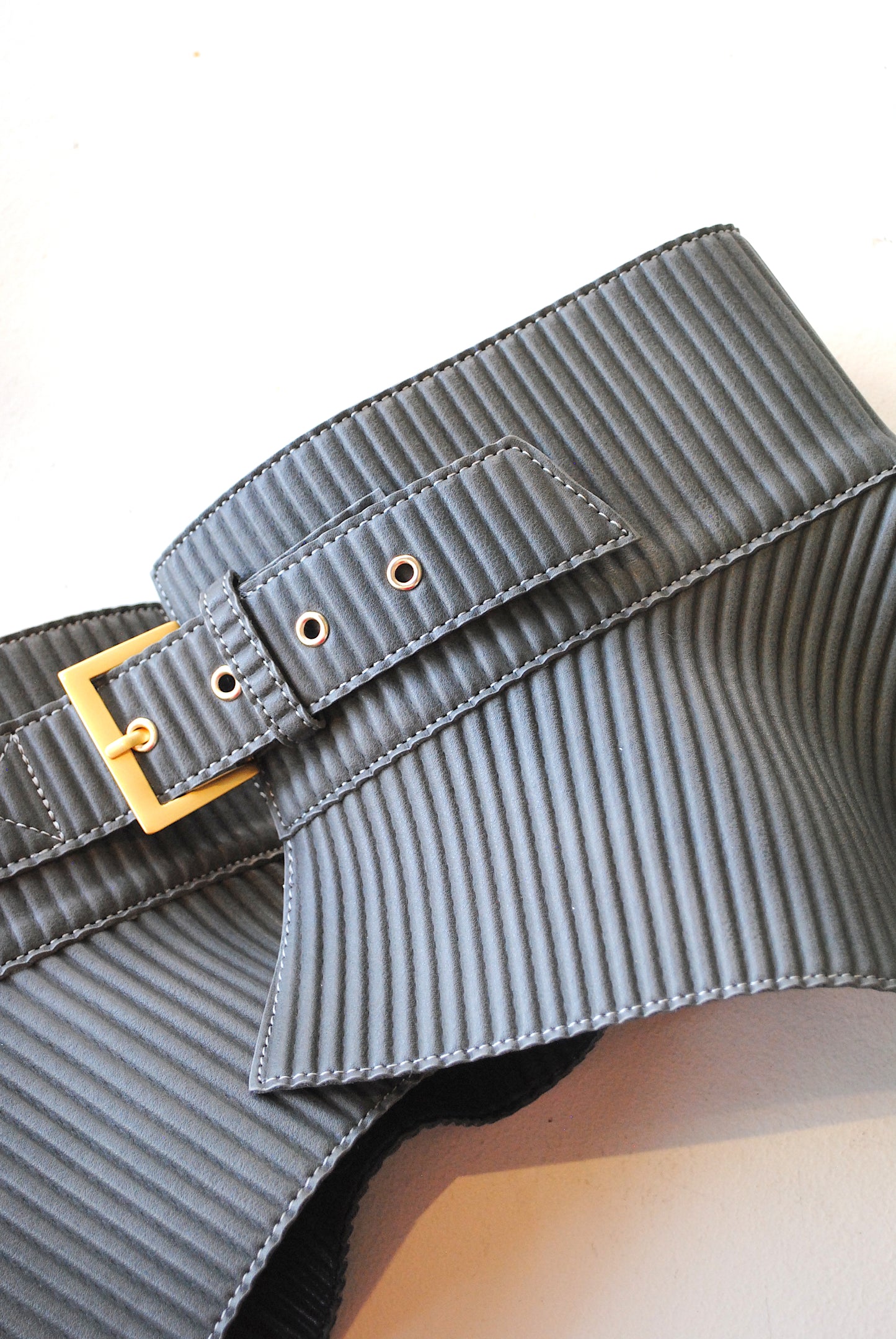 Extra Wide Belt with Gold Buckle