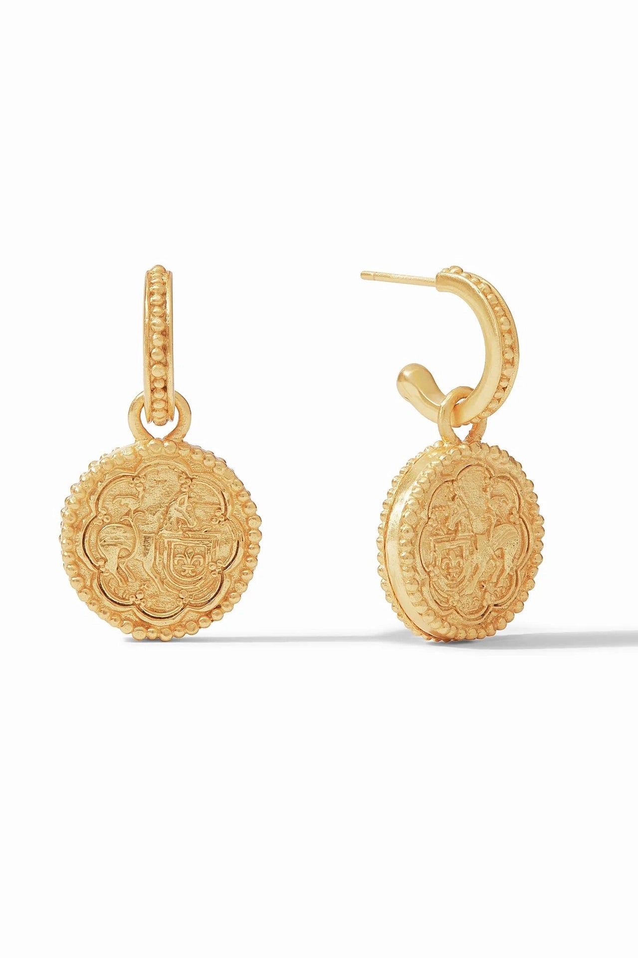 Trieste Coin Hoop & Charm Earring