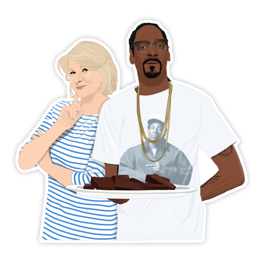 Martha Stewart and Snoop Dogg Sticker