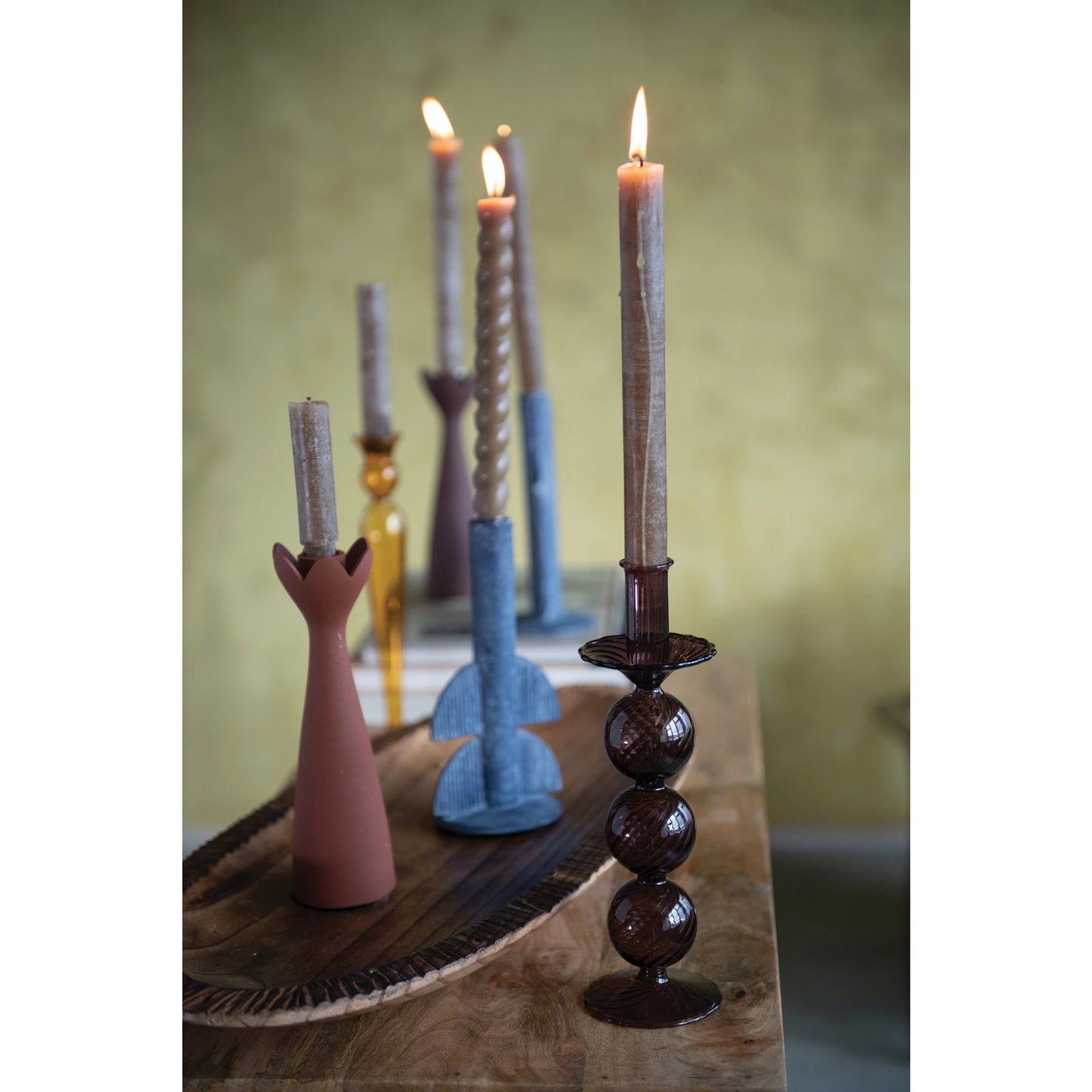 Daq Candlestick Holder - Purple