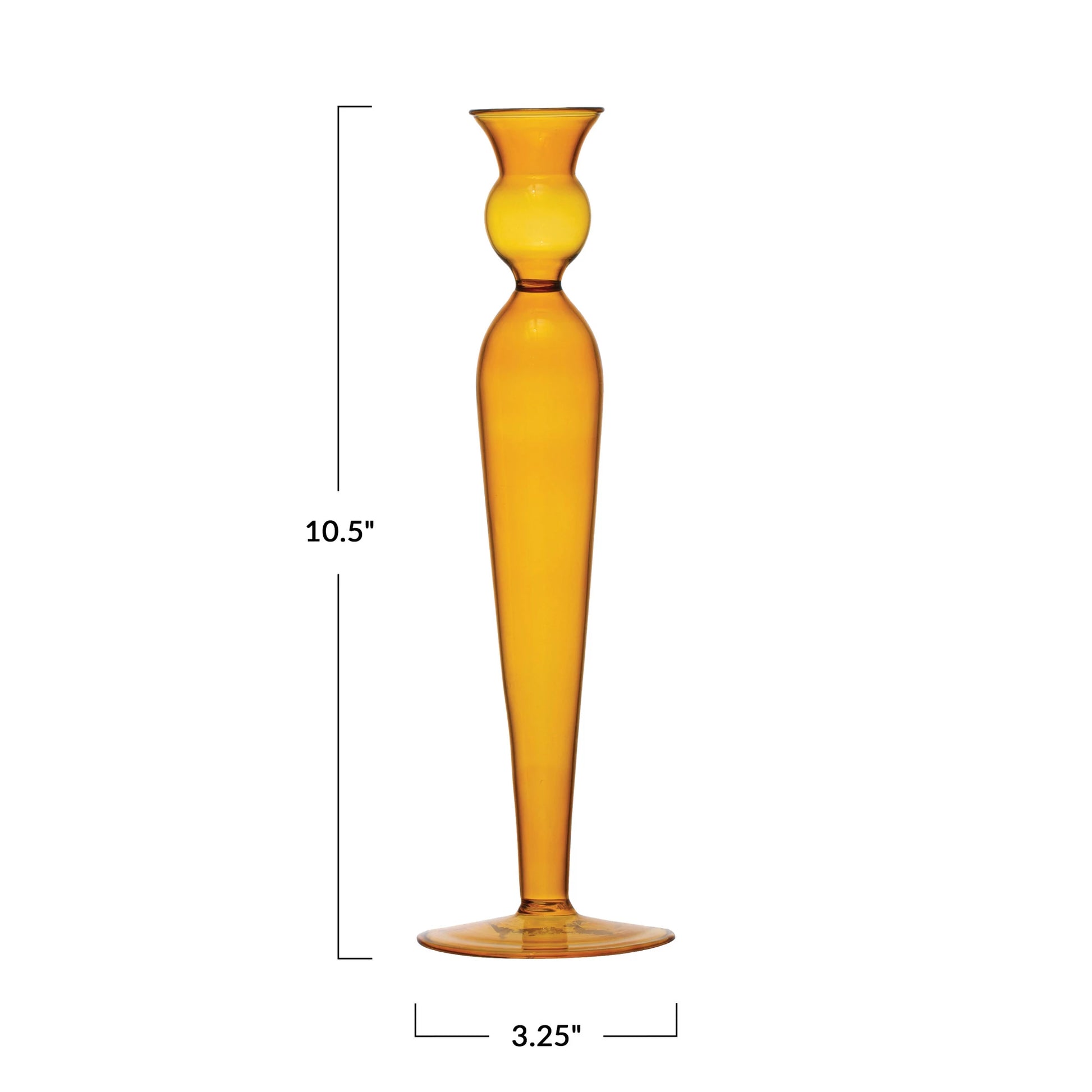 Amber Glass Taper Holder