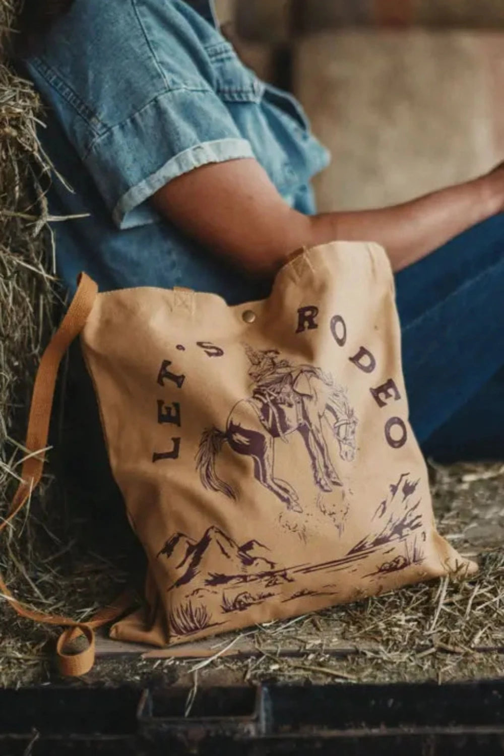 Let's Rodeo Canvas Tote Bag