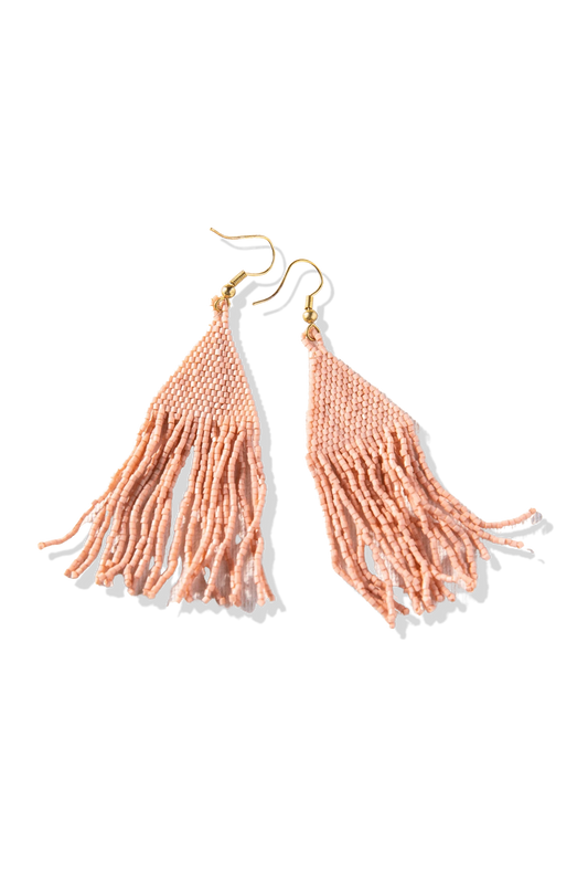 Lexie Solid Beaded Fringe Earrings