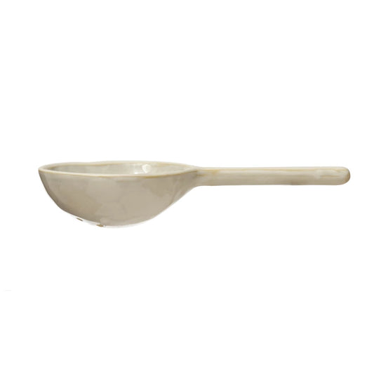 Stoneware Strainer Spoon, Reactive Glaze