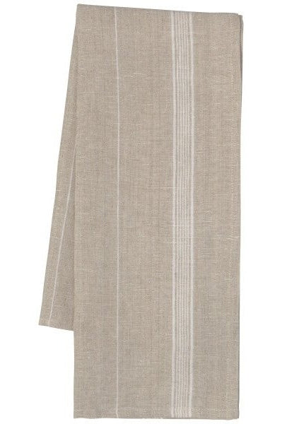 Maison Stripe Linen Dishtowel - White