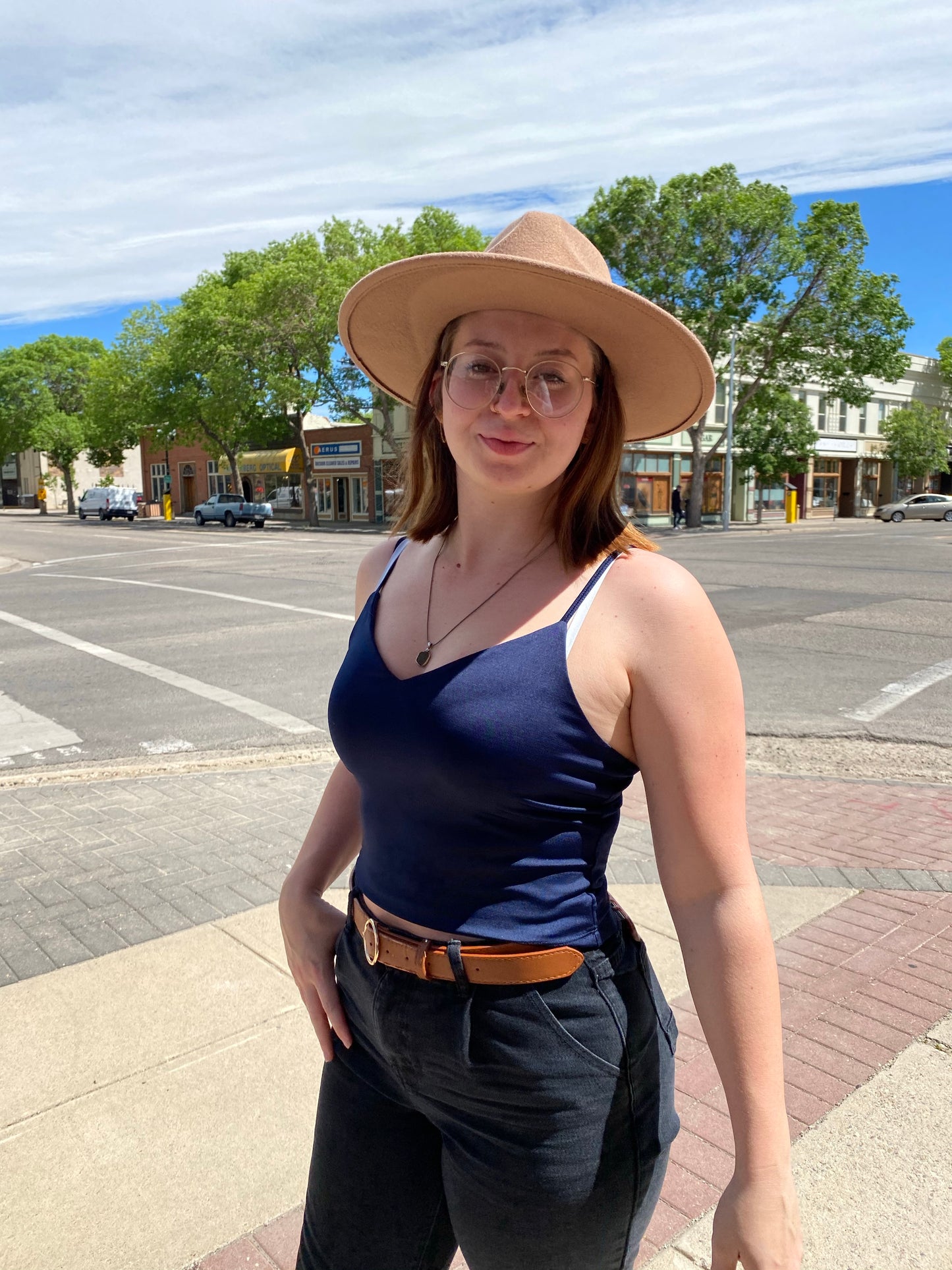 Thick Ribboned Polyester Summer Hat