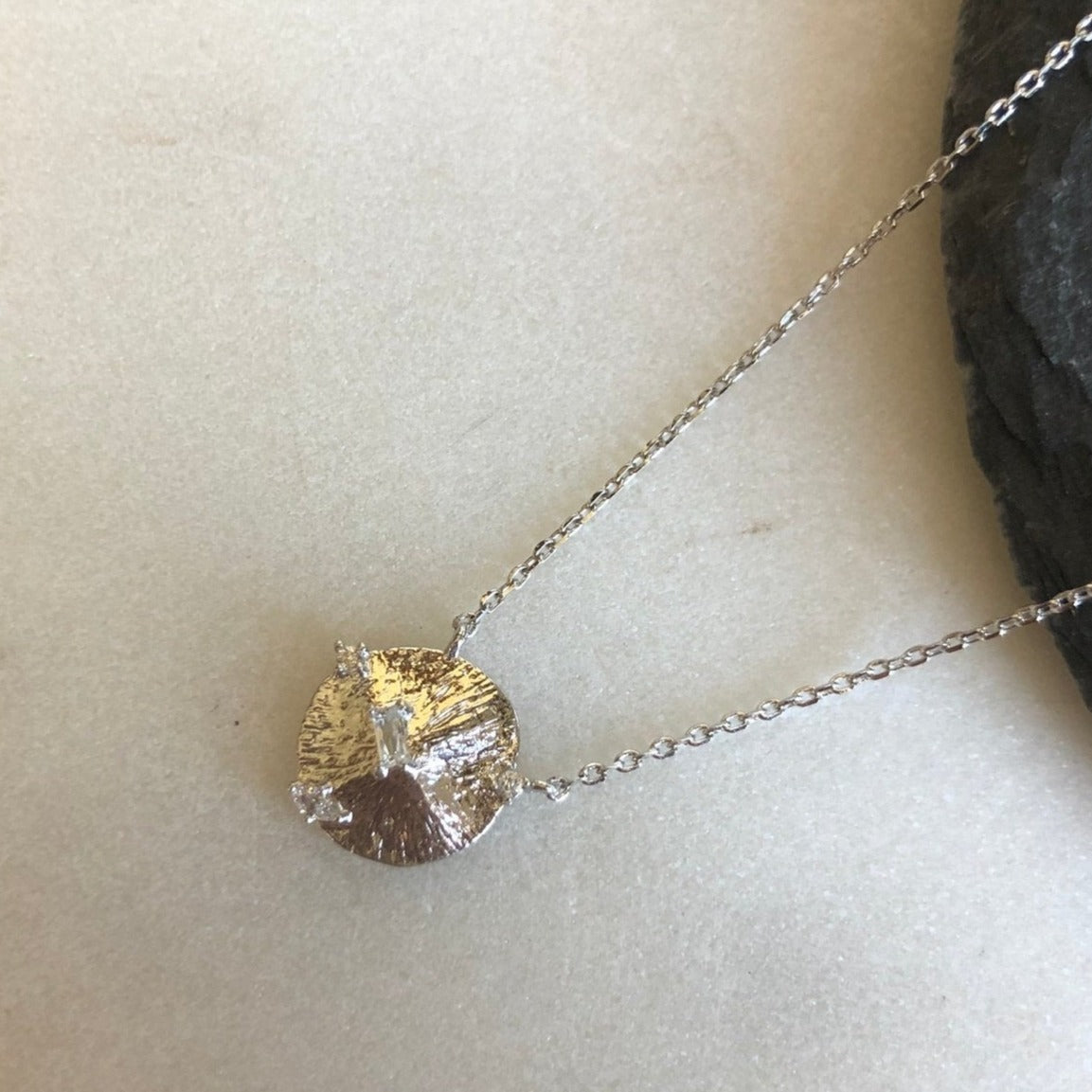 Cubic Zirconia Circle Necklace