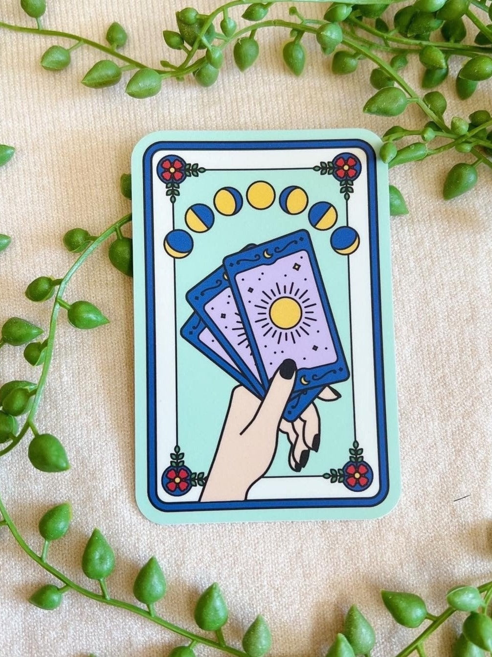 Turquoise Tarot Card - Sticker