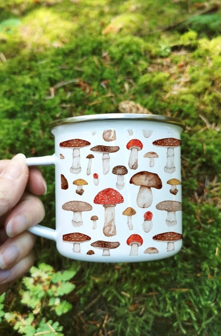Toadstool Enamel Camp Mug