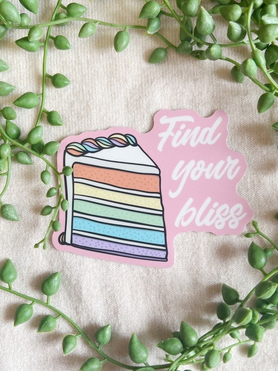 Find Your Bliss Rainbow Cake - Sticker