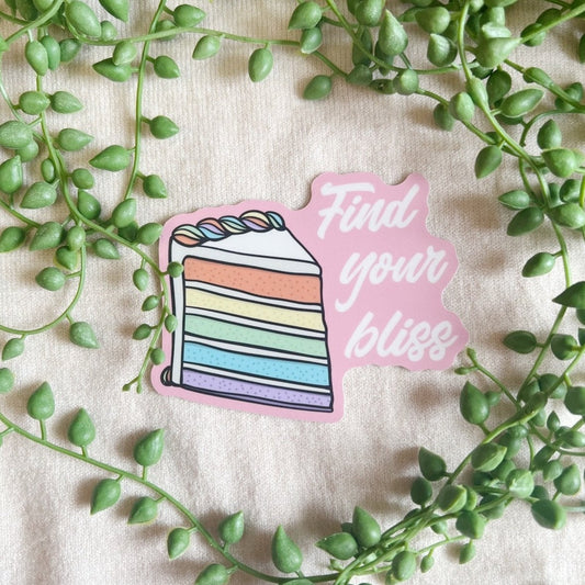 Find Your Bliss Rainbow Cake - Sticker