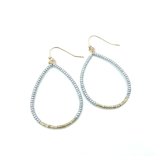 Aster earring Grey 14k gold filled