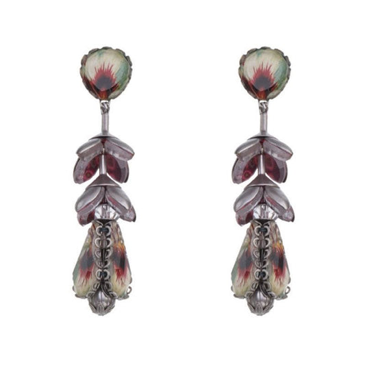 Ayala Bar Big Flower Glass Earrings