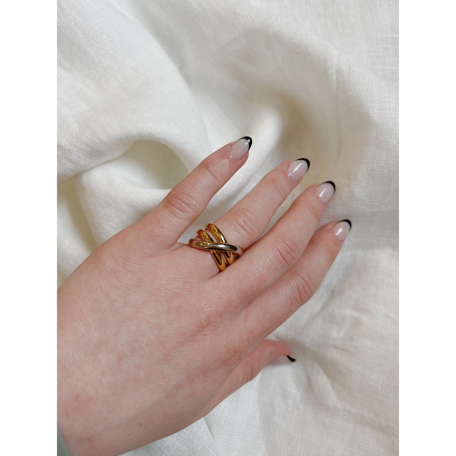 Silver Gold Duo Ring