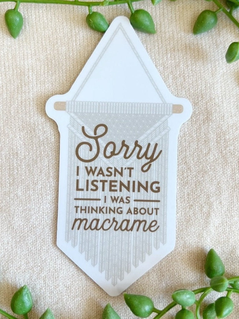 Thinking About Macrame - Sticker