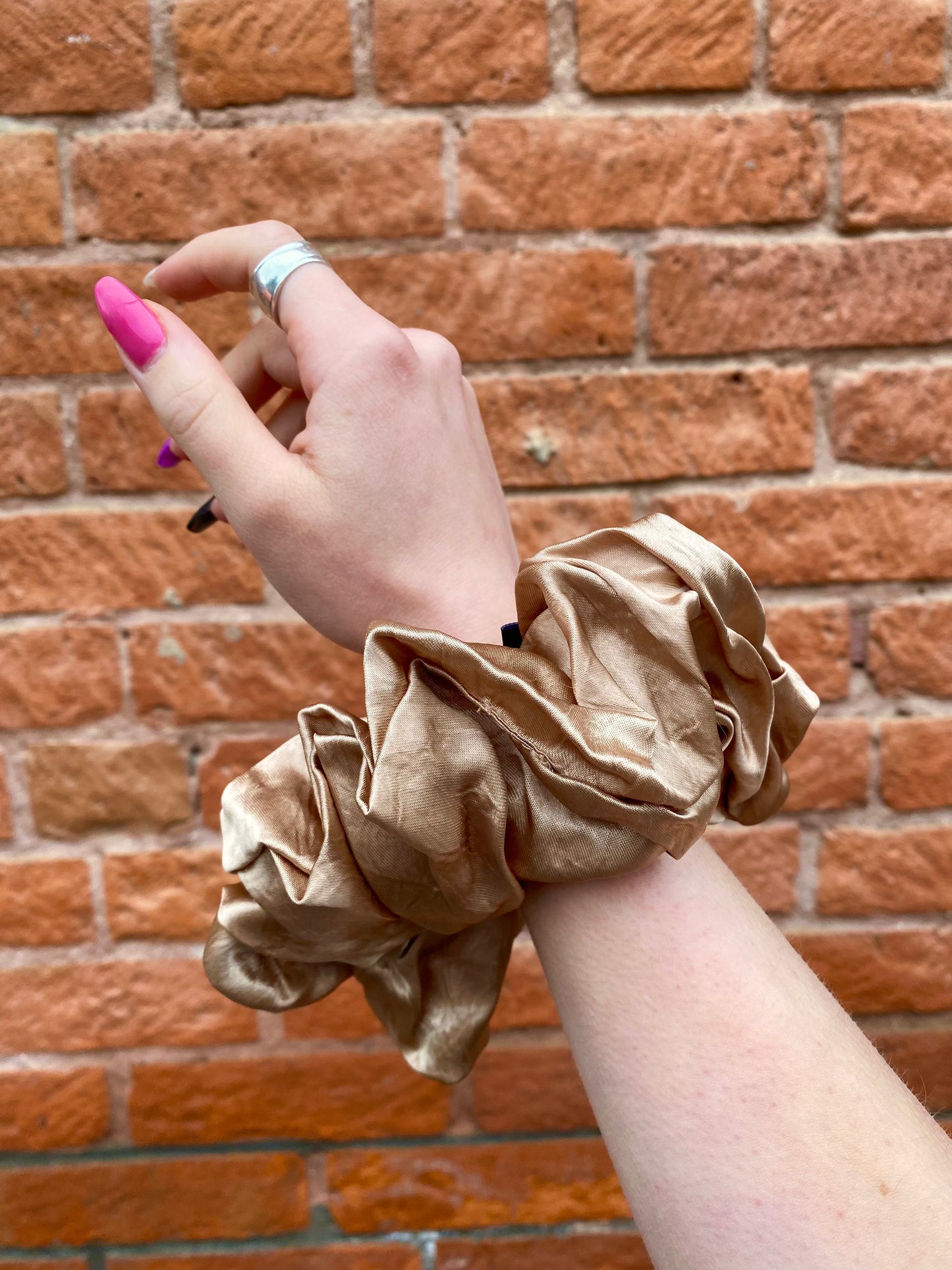 Medium Satin Scrunchie - Assorted Colours