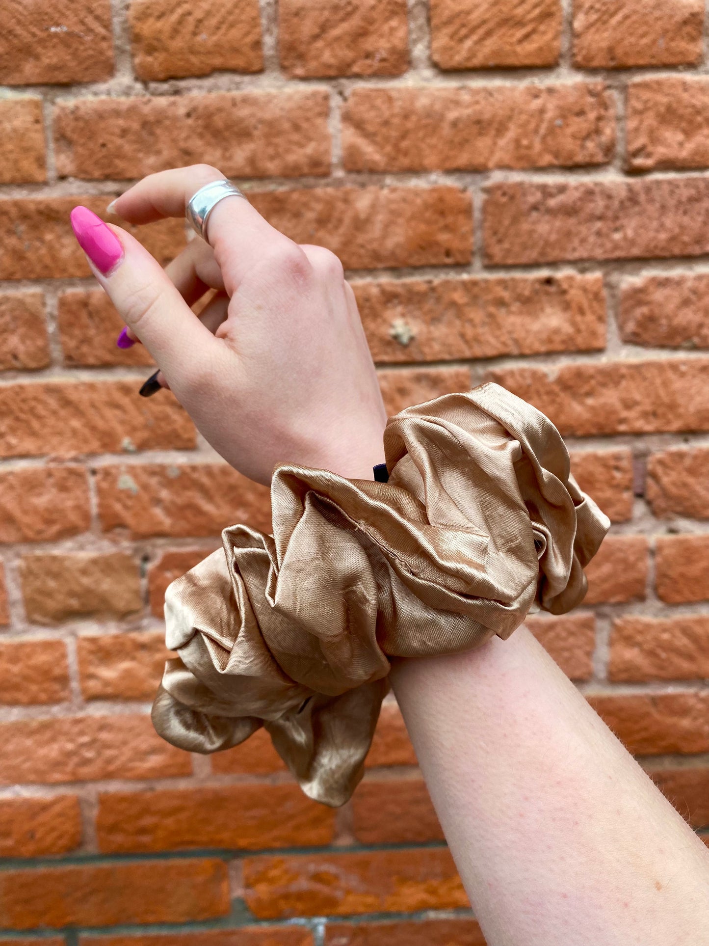 Medium Satin Scrunchie - Assorted Colours