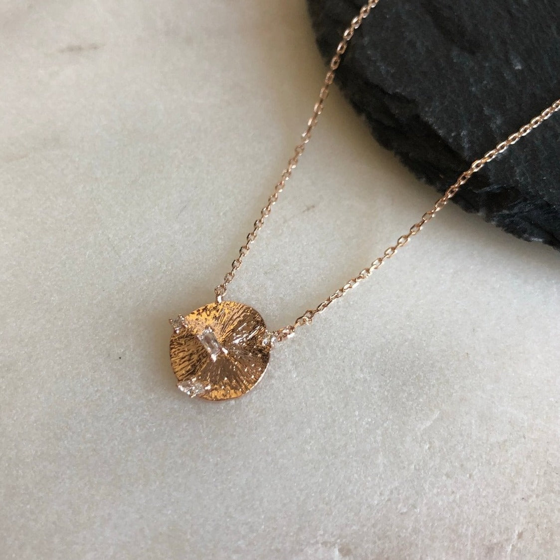 Cubic Zirconia Circle Necklace