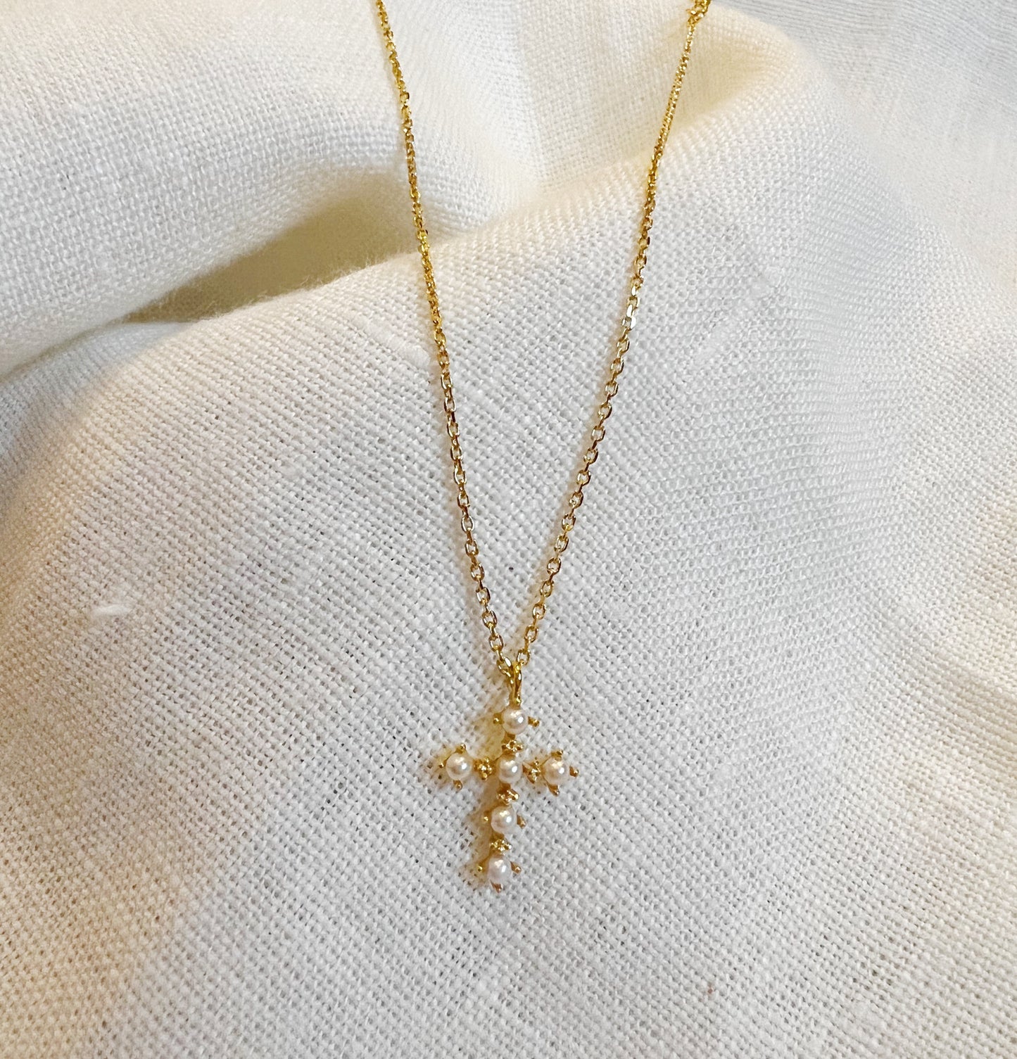 Pearl Cross Necklace