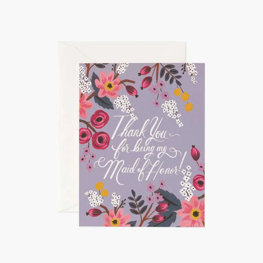 Thank You Maid of Honor - Card