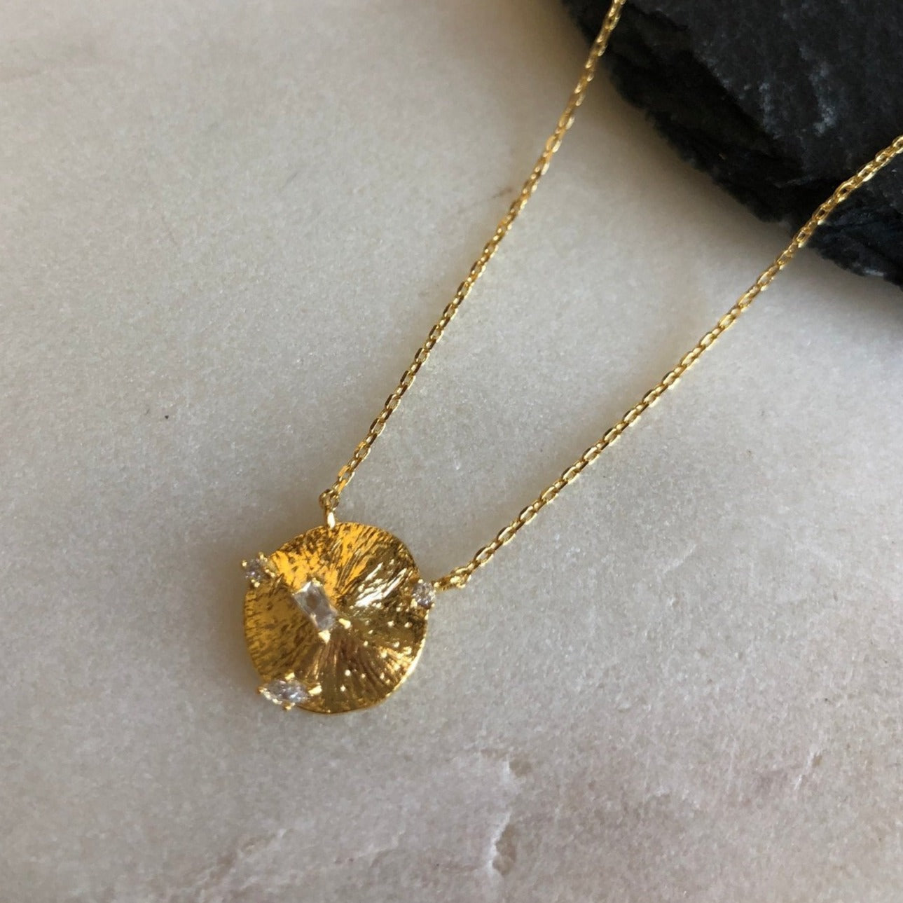 Cubic Zirconia Circle Necklace