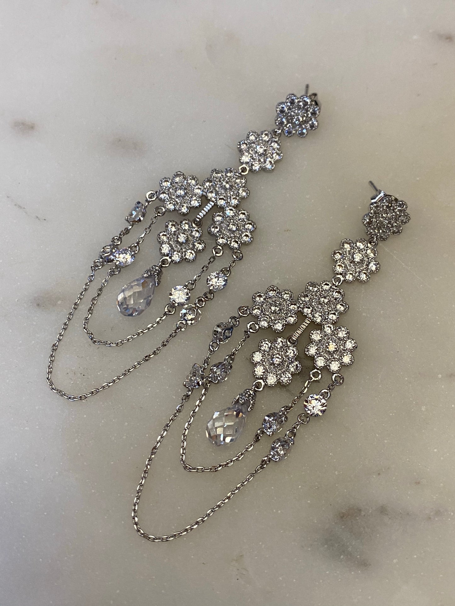Flower Chandelier Earrings