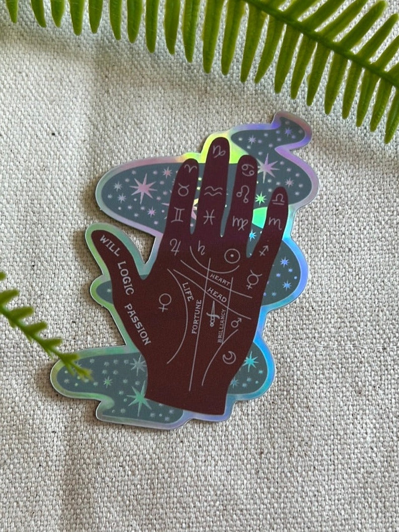 Palmistry Holographic Sticker
