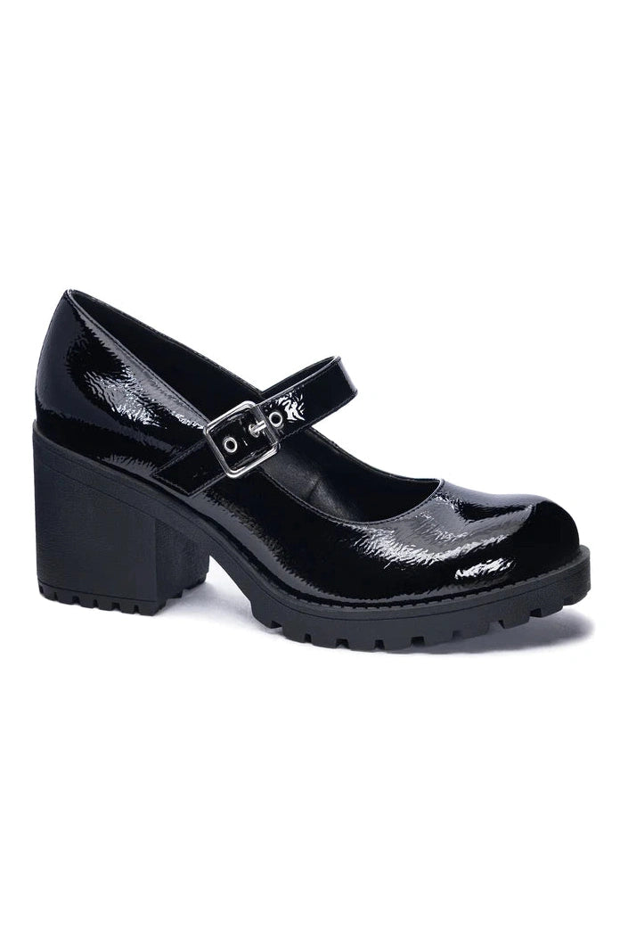 Lita Jane Heeled Loafer- Black