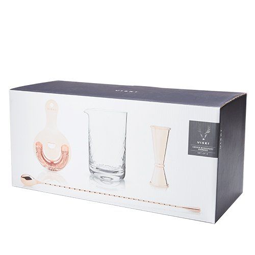 Copper Mixologist Barware Set of 4