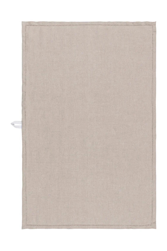 Hemstitch Linen Dishtowel - Natural