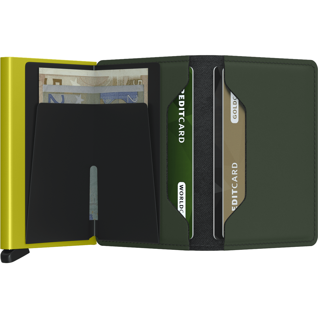 Slimwallet | Matte Green & Lime