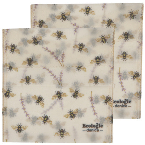 Bees Beeswax Sandwich Bags Set of 2