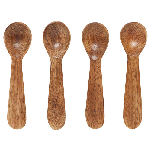 Mango Wood Mini Spoons Set of 4