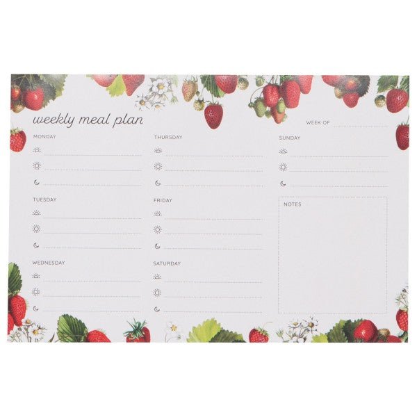 Vintage Strawberries Weekly Meal Planner