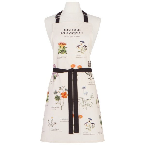 Edible Flowers Fine Print Apron