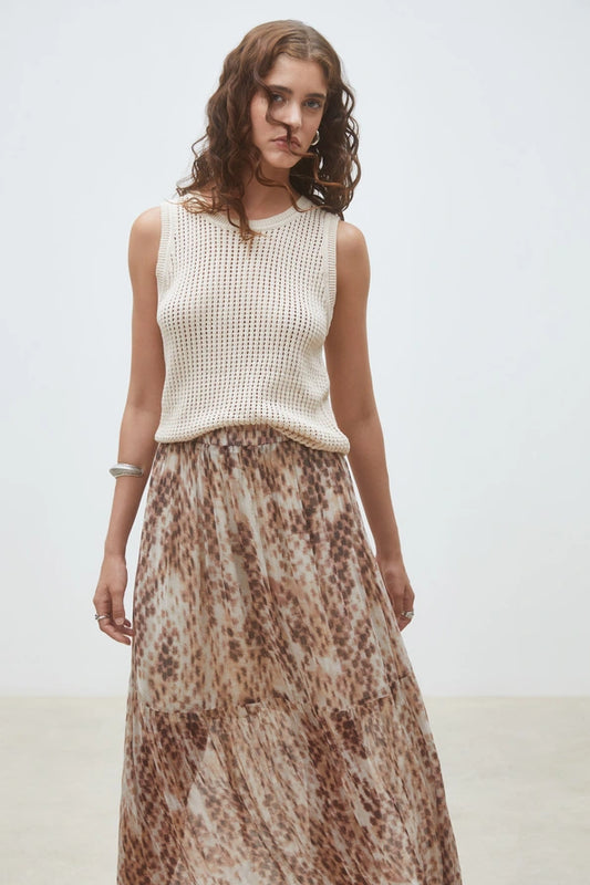 Fauve Printed Skirt