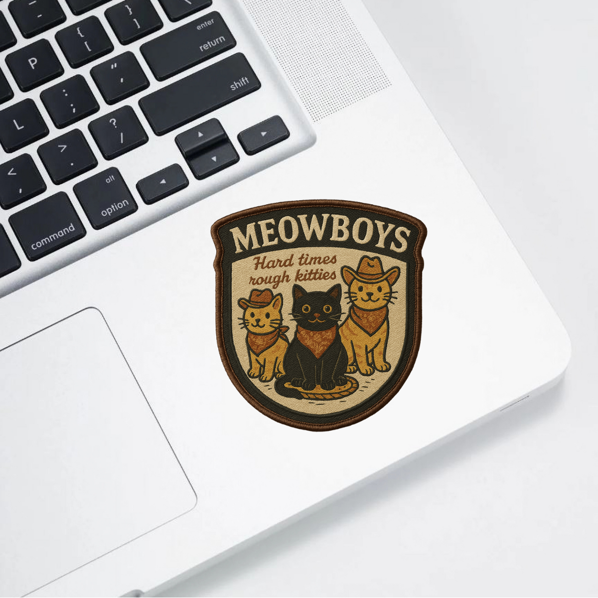 Meowboys – Western Cat Patch Style Sticker