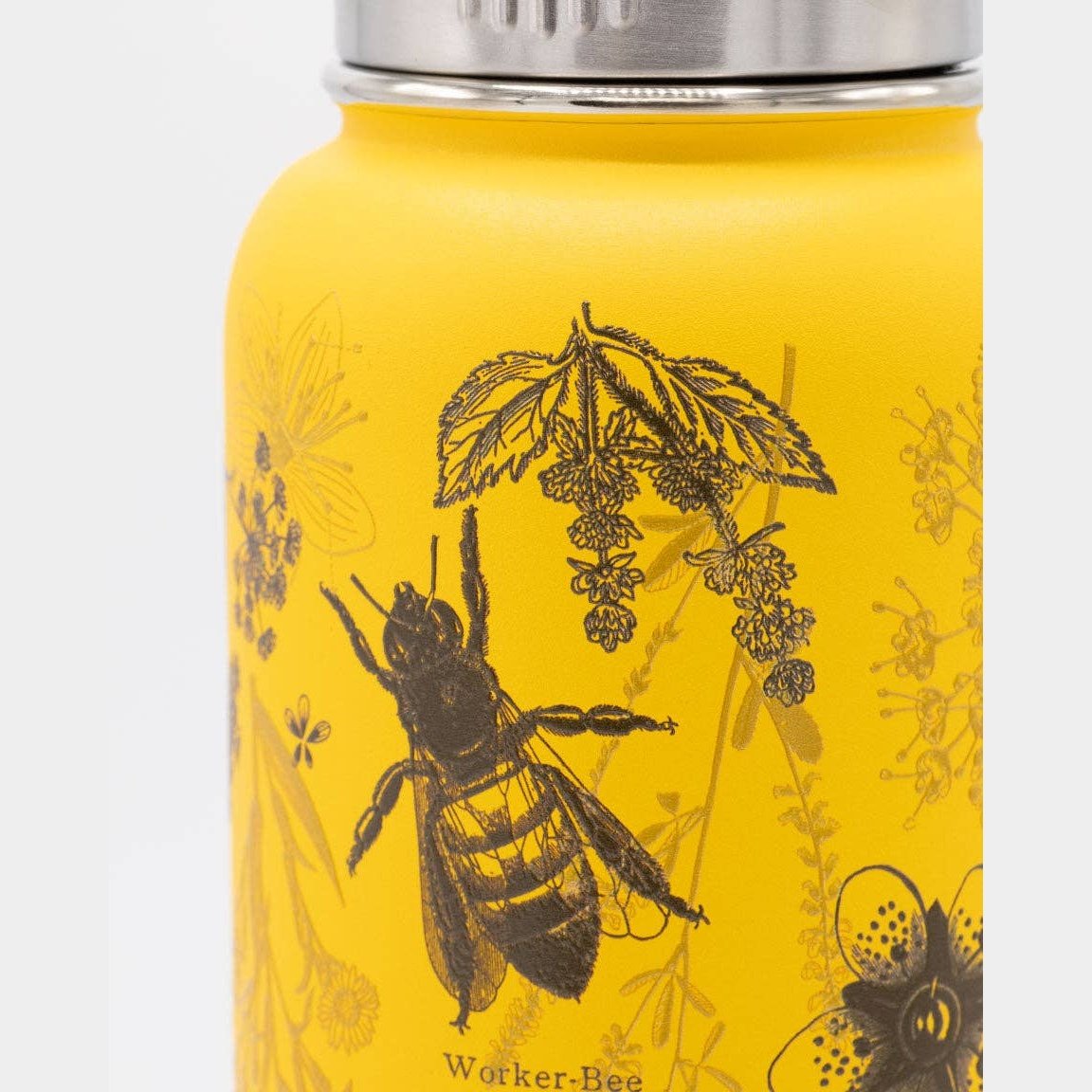 Honey Bee 32 oz Steel Water Bottle