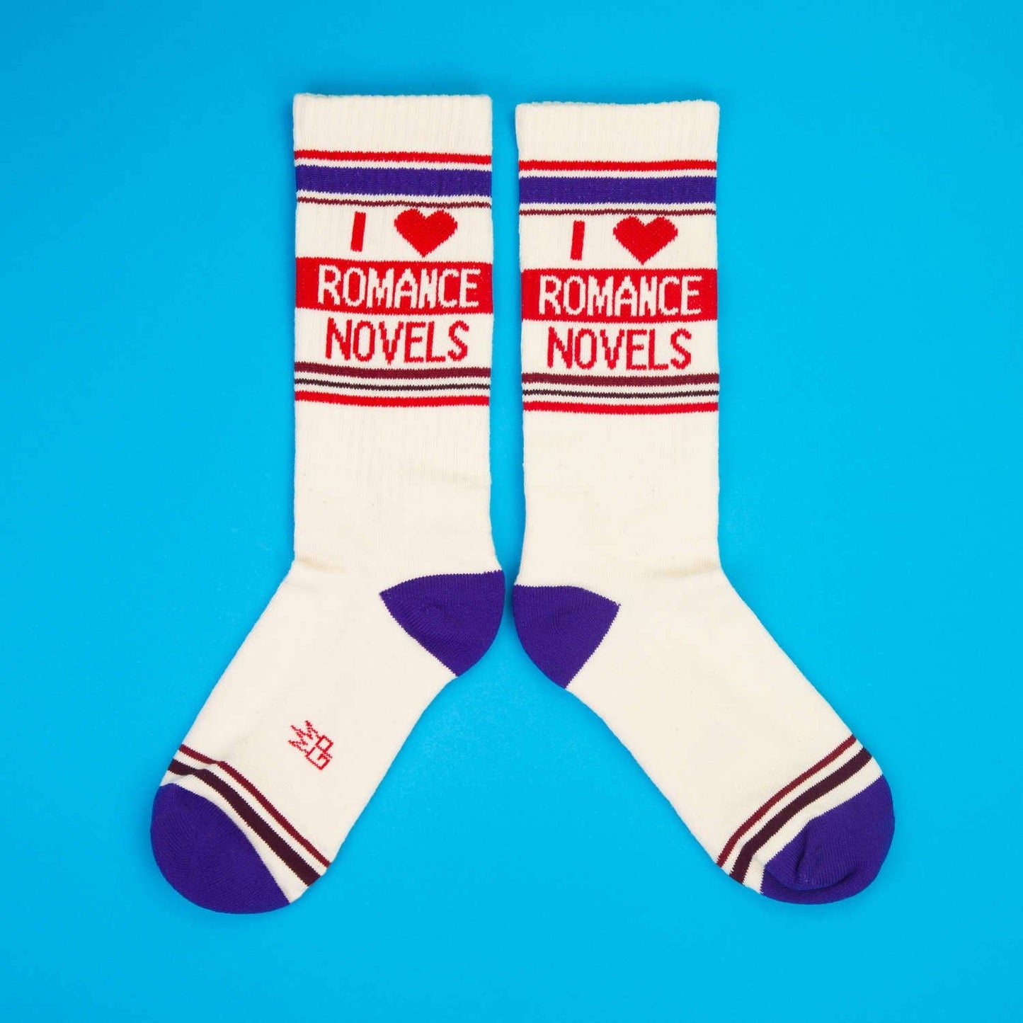 I ❤️ Romance Novels Gym Crew Socks