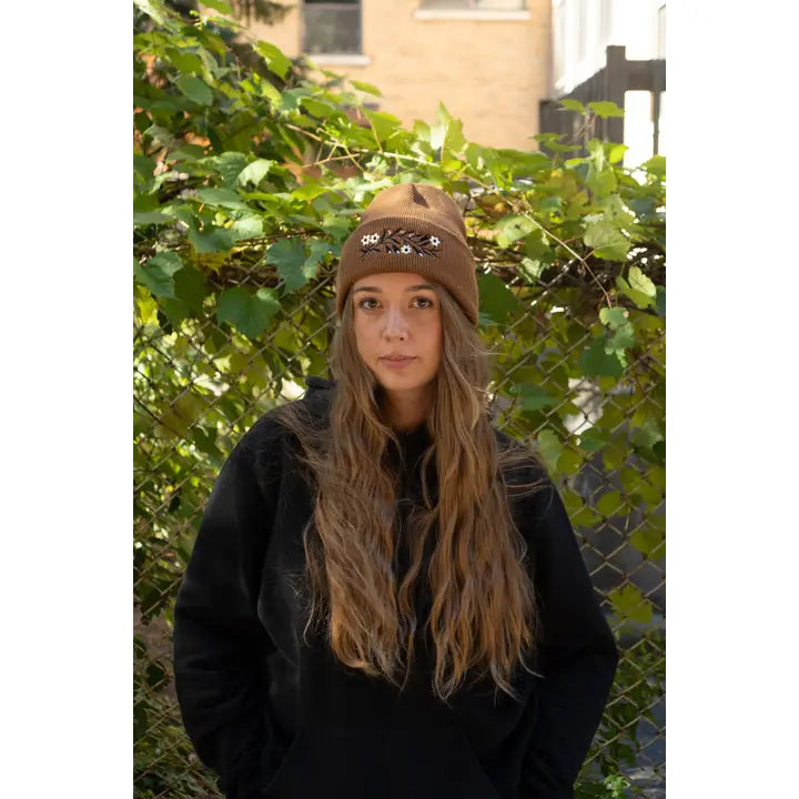 Garland Beanie | Knit Toque with Embroidery