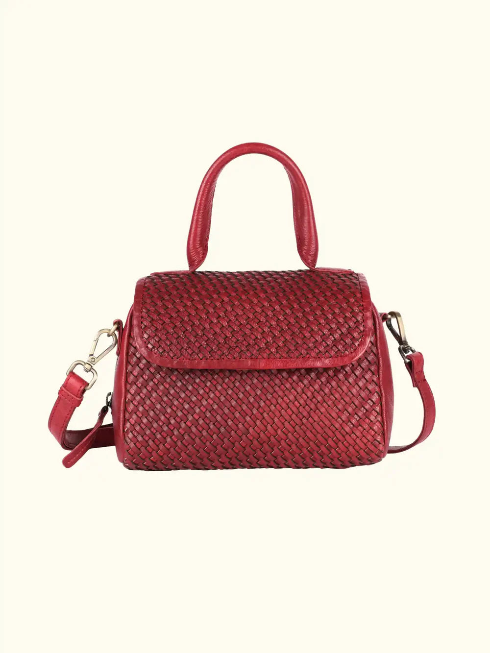 Ginevra Washed Leather Handbag